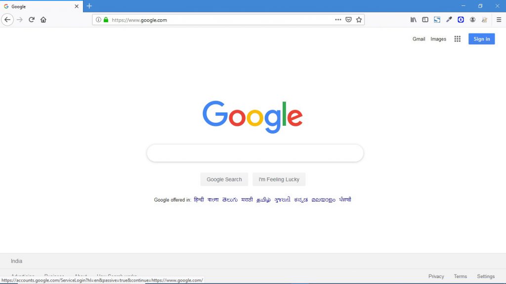 Google home page